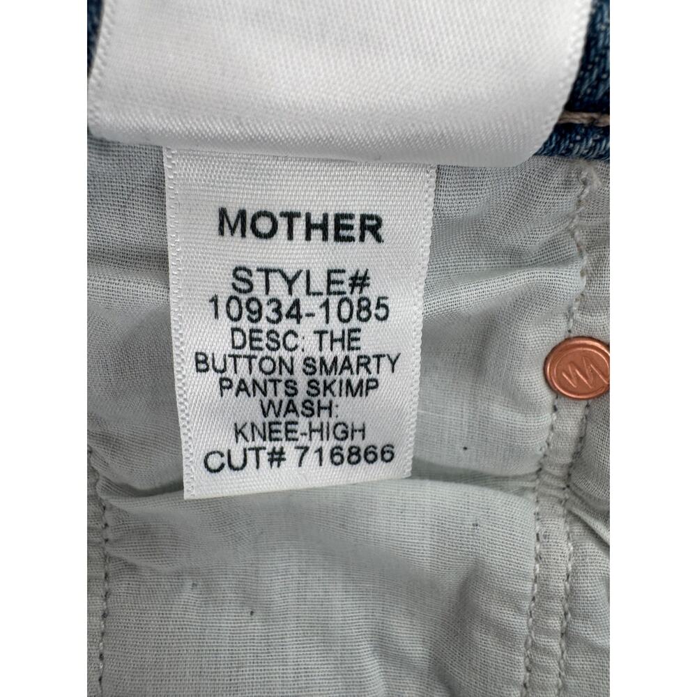 Mother Jeans Smarty Pants Skimp Mid Rise Straight 100% Cotton Knee High 28 - Picture 10 of 10